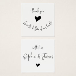 シンプルモダンハートカップル名刺