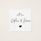 シンプルモダンハートカップル名刺 (裏面)