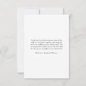 シンプルモダンハート書結婚の写真 サンキューカード (裏面)