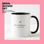 シンプルモダンハートMrs Bride マグカップ