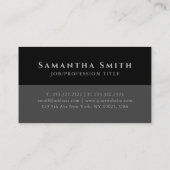 シンプルモダンハーフグレーハーフブラックQR モノグラムの 名刺 (裏面)