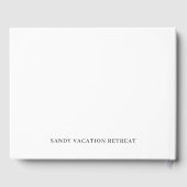 シンプルモダンバケーションレンタルゲストブック |白 ゲストブック (裏面)