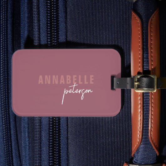 シンプルモダンバラミニマルパーソナライズされたリスト ラゲッジタグ (正面インサイチュ4)