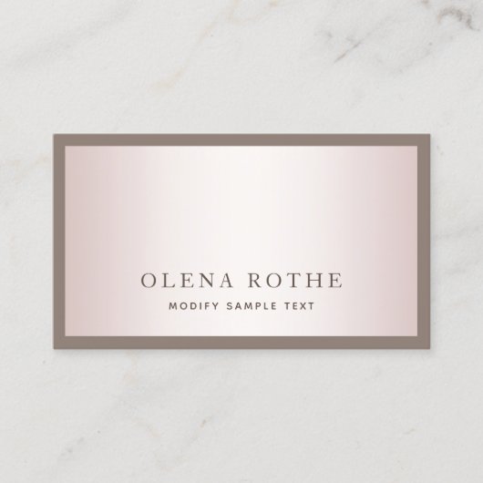 シンプルモダンバラ金ゴールドプロフェッショナル呼び出しC コーリングカード (正面)