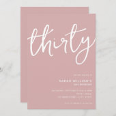 シンプルモダンバラ30歳 招待状 (正面/裏面)