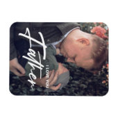 シンプルモダンパパI love You Faters Day Photo マグネット (横)