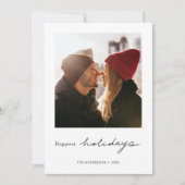 シンプルモダンパーソナライズされた写真 シーズンカード (正面)