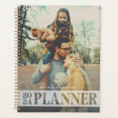 シンプルモダンパーソナライズされた写真 | 2024オーバーレイ プランナー手帳 (正面)