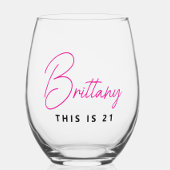 シンプルモダンパーソナライズされた21 ステムなしワイングラス