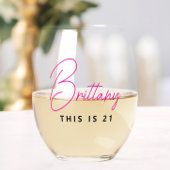 シンプルモダンパーソナライズされた21 ステムなしワイングラス