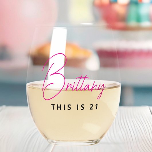 シンプルモダンパーソナライズされた21 ステムなしワイングラス