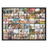 シンプルモダンパーソナライズされた48写真コラージュ テーブルクロス (正面(横))