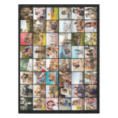 シンプルモダンパーソナライズされた48写真コラージュ テーブルクロス (正面)
