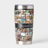 シンプルモダンパーソナライズされた72写真コラージュ 保温保冷タンブラー (正面)