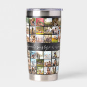 シンプルモダンパーソナライズされた72写真コラージュ 保温保冷タンブラー (左面)