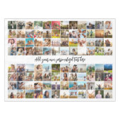 シンプルモダンパーソナライズされた96 Photo Collage テーブルクロス (正面(横))