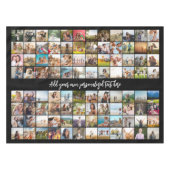 シンプルモダンパーソナライズされた96 Photo Collage テーブルクロス (正面(横))