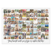 シンプルモダンパーソナライズされた96 Photo Collage テーブルクロス (正面(横))