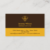 シンプルモダンビーキーパーアピアリストビーファームハニーブ 名刺 (裏面)