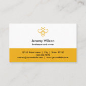 シンプルモダンビーキーパーアピアリストビーファームハニーブ 名刺 (裏面)