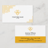 シンプルモダンビーキーパーアピアリストビーファームハニーブ 名刺 (正面/裏面)