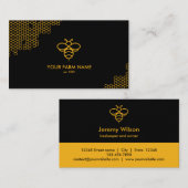 シンプルモダンビーキーパーアピアリストビーファームハニーブ 名刺 (正面/裏面)