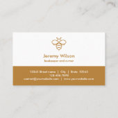 シンプルモダンビーキーパーアピアリストビーファームハニーブ 名刺 (裏面)