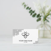 シンプルモダンビーキーパーアピアリストビーファームハニー 名刺 (スタンド正面)