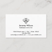 シンプルモダンビーキーパーアピアリストビーファームハニー 名刺 (裏面)