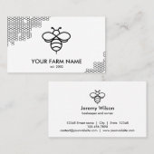 シンプルモダンビーキーパーアピアリストビーファームハニー 名刺 (正面/裏面)