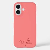 シンプルモダンピンクと赤モノグラムのスタイリッシュ Case-Mate iPhoneケース (裏面)