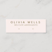 シンプルモダンピンクイヤリングディスプレイミニバス スキニー名刺 (正面)