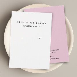 シンプルモダンピンクイヤリング表示カード