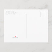 シンプルモダンピンクスターパターン赤ちゃんシャワー インビテーションポストカード (裏面)