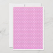 シンプルモダンピンクスターパターン赤ちゃんシャワー 招待状 (裏面)