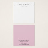 シンプルモダンピンクネックレス表示カード (正面&裏面)