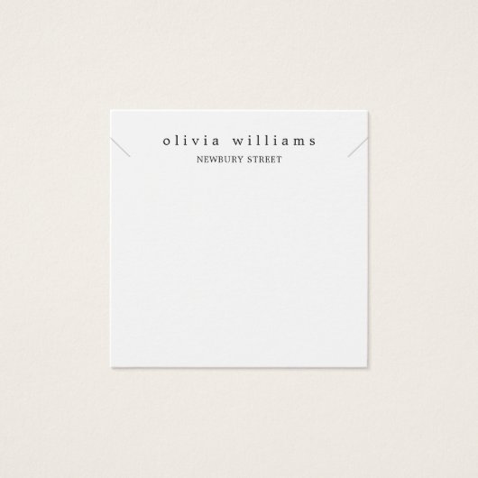 シンプルモダンピンクネックレス表示カード (正面)