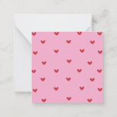 シンプルモダンピンクハッピーバレンタインデー ノートカード (裏面)