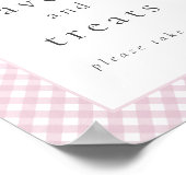 シンプルモダンピンクプライド弓ベビシャワーサイン ポスター (角)