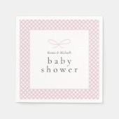 シンプルモダンピンクプライド弓 スタンダードカクテルナプキン (正面)