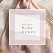 シンプルモダンピンクプライド弓 スタンダードカクテルナプキン