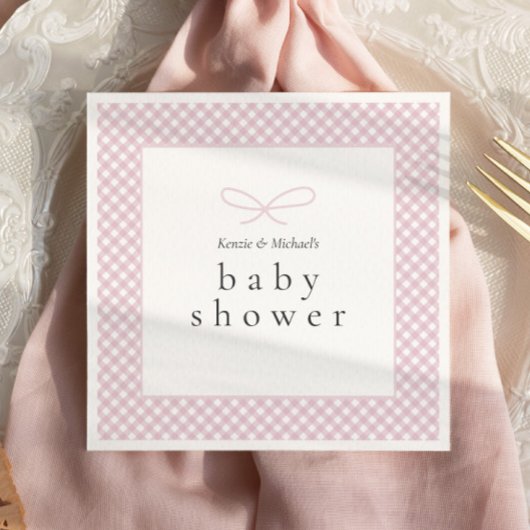 シンプルモダンピンクプライド弓 スタンダードカクテルナプキン