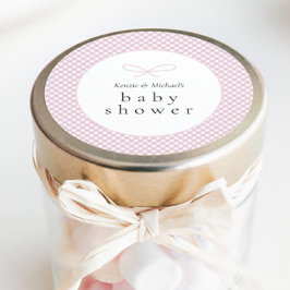 シンプルモダンピンクプライド弓 ラウンドシール