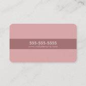 シンプルモダンピンクモノグラム 名刺 (裏面)