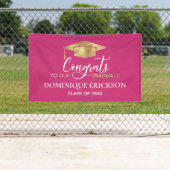 シンプルモダンピンク金ゴールド 横断幕 (インサイチュ)