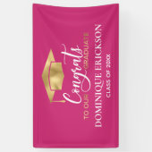 シンプルモダンピンク金ゴールド 横断幕 (縦)