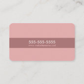 シンプルモダンピンク 名刺 (裏面)