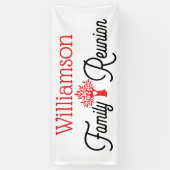 シンプルモダンファミリーツリー懇親会 横断幕 (縦)