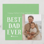 シンプルモダンファミリー 父の日の写真 名前 シーズンカード (正面/裏面)