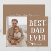 シンプルモダンファミリー 父の日の写真 名前 シーズンカード (正面/裏面)